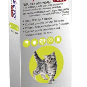 BRAVECTO Plus Spot On For Cats Green 1.2-2.8kg 1 Pack