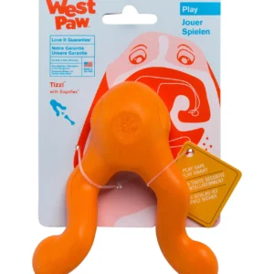 WEST PAW Tizzi Puzzle Dog Toy Orange