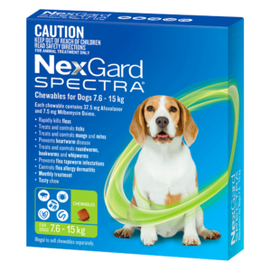 Nexgard SPECTRA Chews Dog Green 7.6kg - 15kg