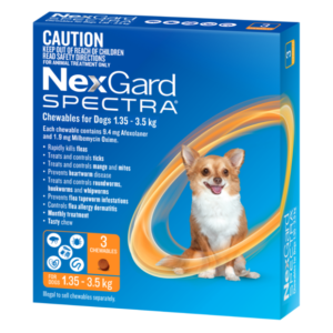 Nexgard SPECTRA Chews Dog Orange 1.35kg-3.5kg