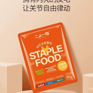 二人一物 大用主食餐包 山林鸡三文鱼油 80g x 4 Erone Staple Food Pouch – Chicken with Salmon Oil (for Dogs)
