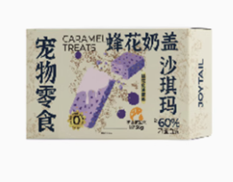 JoyTail 啾它 蜂花奶盖沙琪玛鱼油蓝莓 oney & Floral Cream Sachima with Fish Oil & Blueberry for Cats & Dogs 6 packs