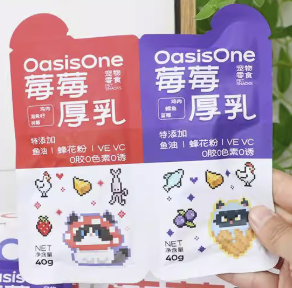 OasisOne莓莓厚乳肉蜂花粉酱包 猫犬通用 OasisOne Berry Thick Milk Paste  Dogs and Cats– 80 g
