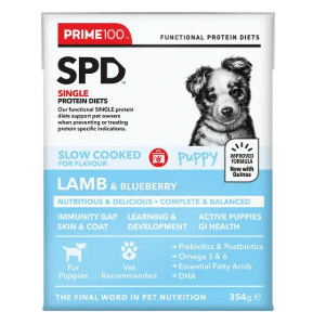 Prime100 SPD Slow Cooked Puppy Lamb & Berry – 354g
