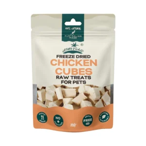 Nature Island  Freeze Dried Chicken Breast Cube Raw treats 80g for Pet