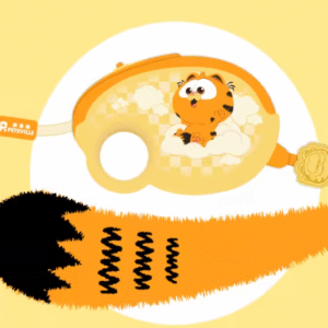 派思维 加菲猫家族-柑橘泡沫伸缩牵引绳 Pawsway Garfield Family – Citrus Foam Retractable Leash