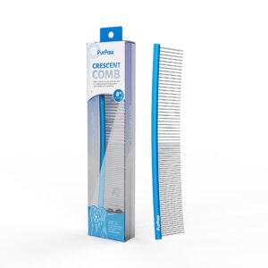 PurPaw Crescent Comb for Pets – 8° Curved Design