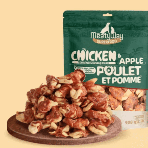 MeatyWay Chicken & Apple Dog Treats – 100g