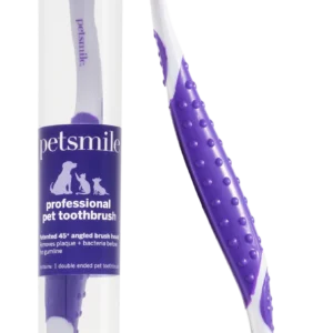 PETSMILE Professional Pet Toothbrush - Patented 45° Dual-Ended Brush Head