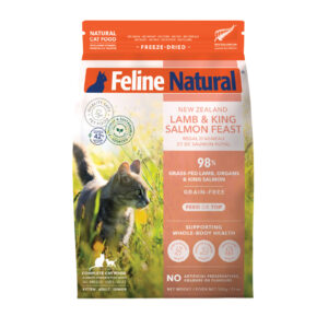 Feline Natural Lamb & King Salmon Freeze-Dried Cat Food 320g – Grain-Free Raw Diet