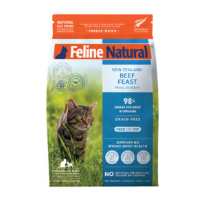 Feline Natural Beef Freeze-Dried Cat Food 320g – Grain-Free Raw Diet for All Life Stages